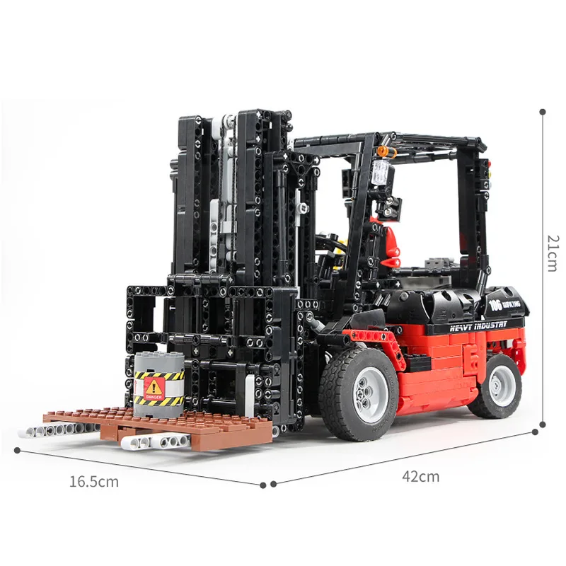 Technic Series 13106 вилочный погрузчик MOC RC моторы автомобильные наборы строительные блоки кирпичи приложение управление RC Автомобили детские игрушки Рождественский подарок