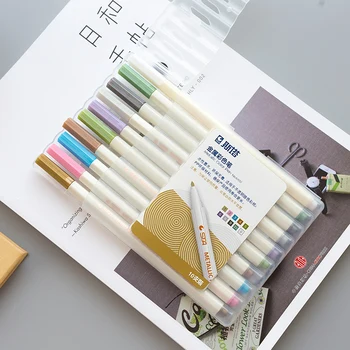 

10-color set metal paint pen non-fading golden pen color marker high-gloss DYI painting pen hand-painted supplies