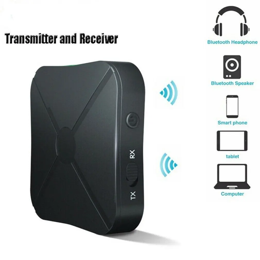 

2 IN 1 Real Stereo Bluetooth 4.2 Receiver Transmitter Bluetooth Wireless Adapter Audio With 3.5MM AUX For Home TV MP3 PC