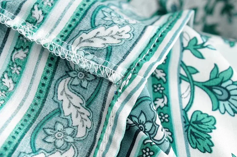 Everkaki Платье женское короткое Vestidos Boho Цветочный Принт пуговицы летнее vestidos дамское винтажное мини-платье для женщин ВЕСНА Новинка