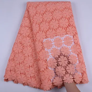 

African Lace Nigerian Water Soluble Lace Fabric French Net Fabric Snowflake-Shaped Hollow Embroidery For Daily Wear Party A1720