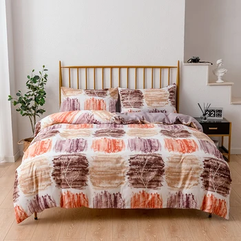 

Modern Nordic Ink Painting Bedding Set for Kids Girls Graffiti Art Duvet Cover Set with Pillow Case Microfiber Comforter Cover