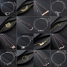 Todorova браслет из нержавеющей стали, сердцебиение, кошачья лапа, слон, очаровательные браслеты, женские браслеты со звездами, ювелирные изделия, браслеты, mujer