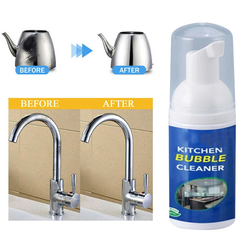 Kitchen Bubble Cleaner 30ml All-Purpose Cleaning Bubble Spray Home Kitchen Bathroom Oil Rust Removal Liquid Foam Grease Cleaner