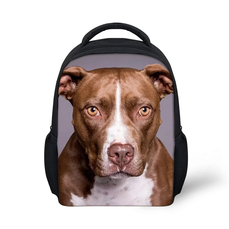 CDGX849F Маленькая школьная сумка Pitbull Bull с 3D принтом для маленьких мальчиков и девочек, рюкзак для малышей, рюкзак для детского сада, черный рюкзак - Цвет: CDGX849F