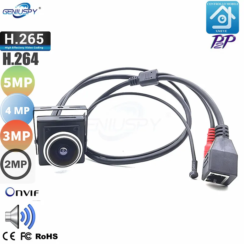1MP 1.3MP 2MP 3MP 4MP 5MP аудио 1 78 мм Рыбий глаз объектив Мини Ip камера скрытой сети Onvif P2P