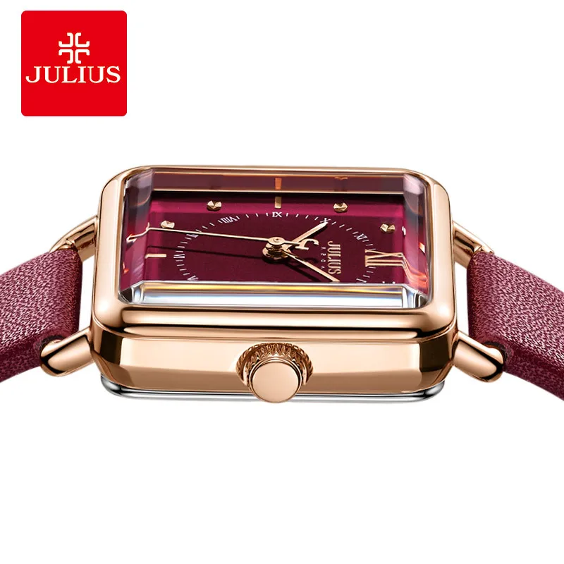 

Julius Genuine Product Square Watch Simple Waterproof Women's Fashionable Watch Ja-1123