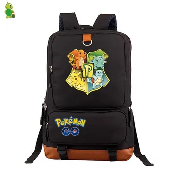 

2019 Pokemon Go Backpacks Mochila School Bags for Teenage Girls Boys Large Travel Shoulder Bags Women Men Black Laptop Backpack