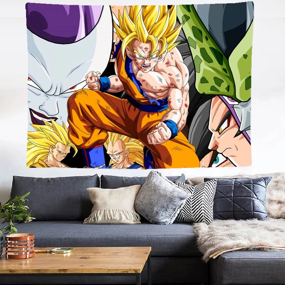 Dragon Ball Z навесной пляж коврик полиэстер тонкое одеяло покрывало для йоги японский мультфильм Аниме 200x150 см одеяло большой гобелен