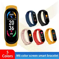 2021 M6 Band Smart Uhr Männer Frauen Smartwatch Fitness Sport Armband Für Apple Huawei Xiaomi Mi Smartband Uhren 5 Farben