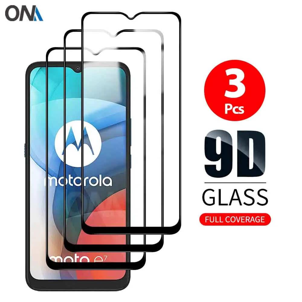 Защитная пленка для Motorola Moto E7 из закаленного стекла премиум класса с полным