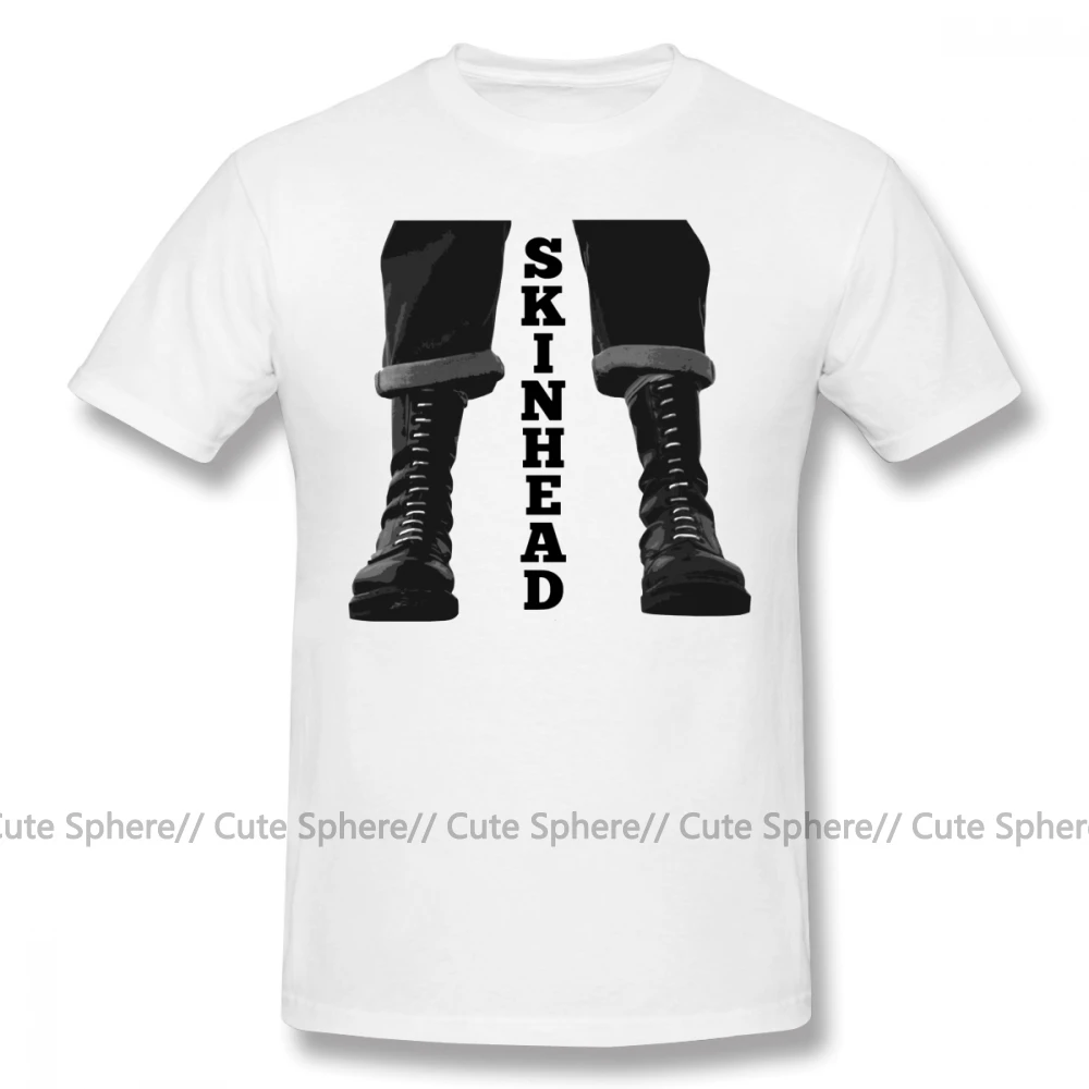 Skinhead футболка Skinhead Футболка с принтом Повседневная футболка мужская Милая 5x хлопковая футболка с коротким рукавом - Цвет: White