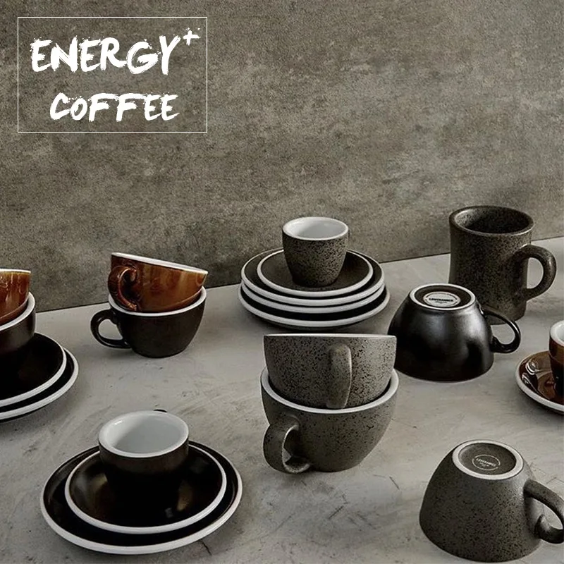 Гранитная цветная кофейная чашка для латте кофейная чашка бутик Одиночная кофейная чашка высокое качество профессиональная кофейная чашка