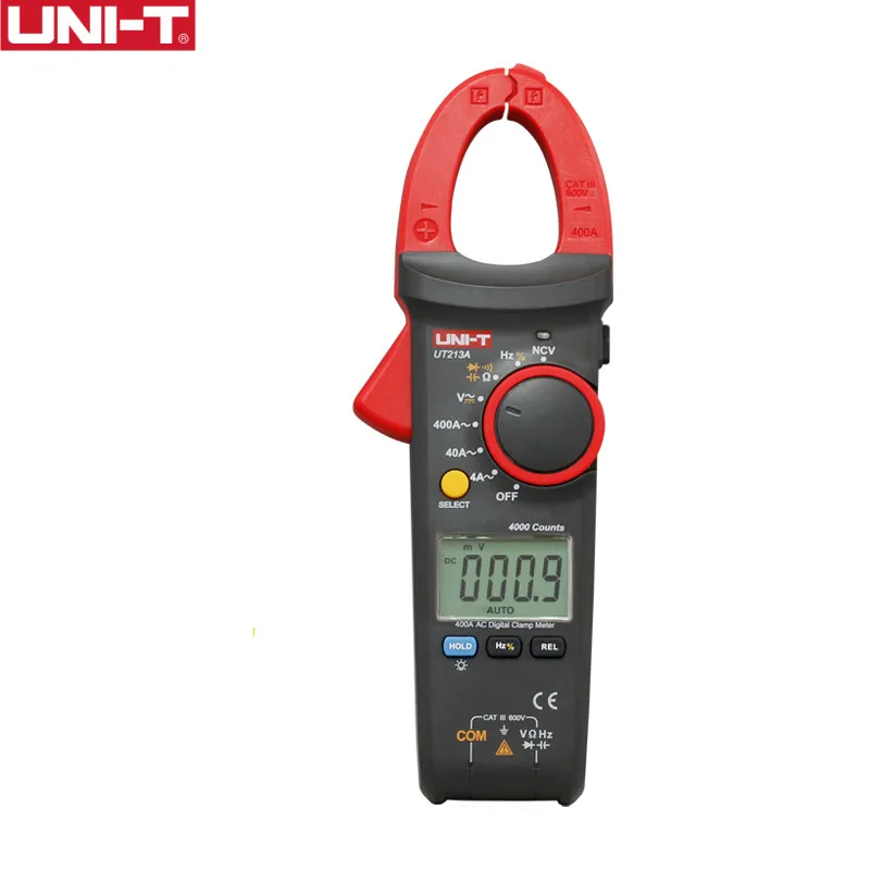 Цифровой токоизмеритель зажим UNI T UT213A/UT213B/UT213C 400A мультиметр с функцией True RMS