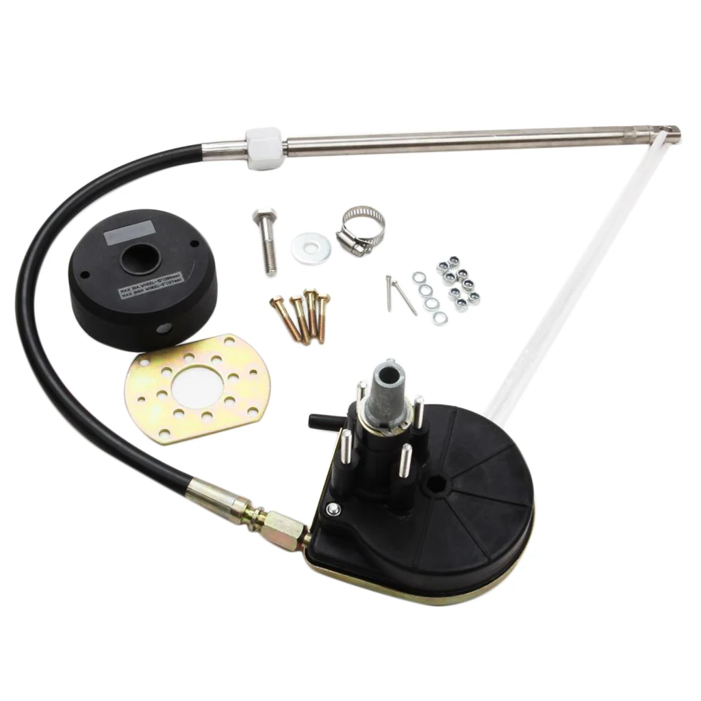 Boat Steering Cable - Replacement Marine Motor Mechanical Outboard Steering Cable 12FT with Accessories