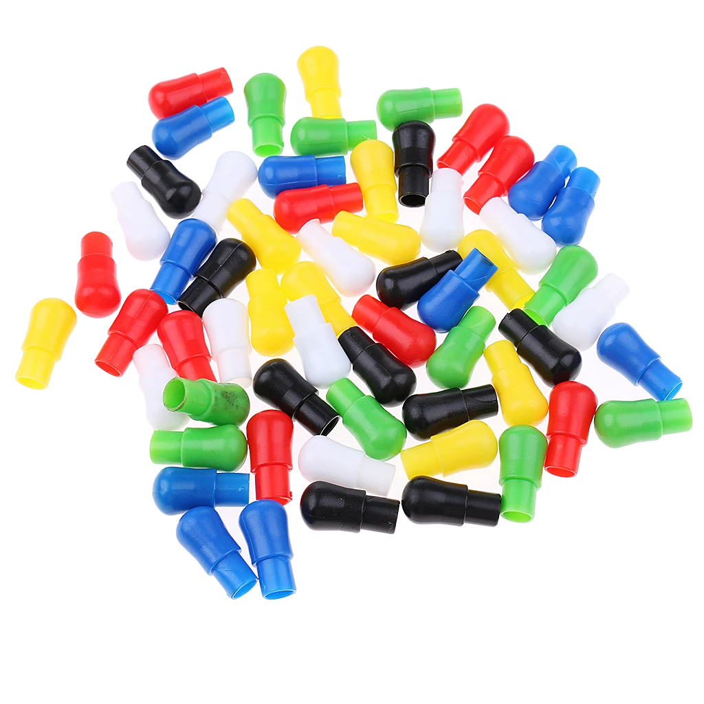 60pcs Chinese Checkers Pieces Only, 0.9 inch Plastic Chess Pegs Replacement - Multicolor