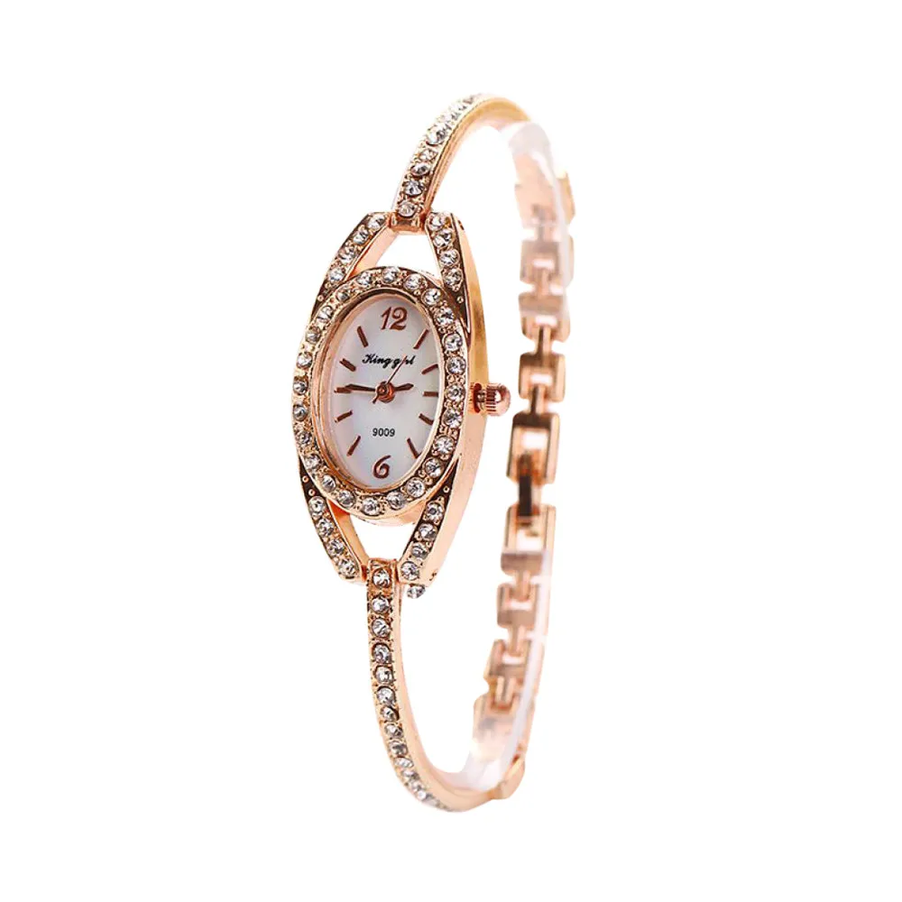 

Fashion Women Lady Bracelet Stainless Steel Crystal Quartz Watch Women's Watches Brand Luxury Fashion #4D27