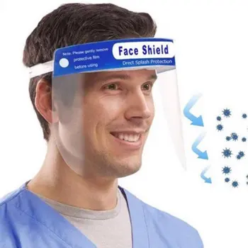 

5pcs Full Face Shield Fog-proof Flip Up Visor Safety Work Guard Droplet Dust Oil Fume Protective Visor Face Shields Mask