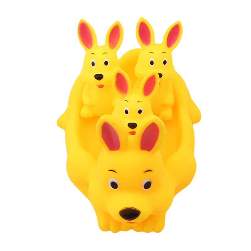 rabbit Горячая Распродажа, милые, милые, для мам и детей, резиновые, гоночные, Семейные Игрушки для ванны, детские игровые игрушки, 1 большой, 3 маленьких животных, игрушки для душа - Цвет: rabbit
