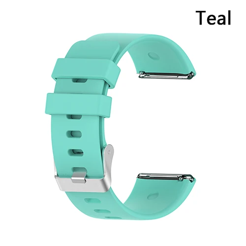 Силиконовый ремешок для Fitbit versa 2, аксессуары для умных часов, браслет, однотонный ремешок, мягкий, водонепроницаемый, быстро прилегающий браслет - Цвет: Teal