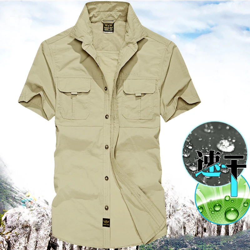 Hiking Shirts Polyester Short Sleeve Hiking Shirt Summer Sale