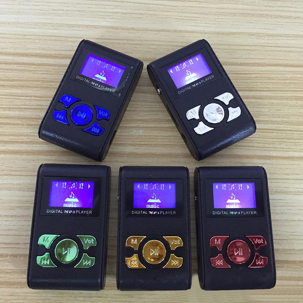 Стиль мини USB Клип MP3 плеер ЖК-экран Поддержка 32 ГБ Micro SD TF карта Mp3 плеер мини воспоминания не включены