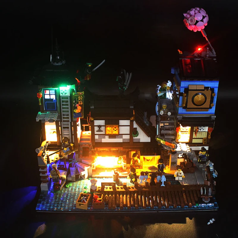 

NINJAGO City Docks Ninjago Movie Led Light Set For Compatible IEGOset 70657 06083 Building Blocks bricks Toys Gifts