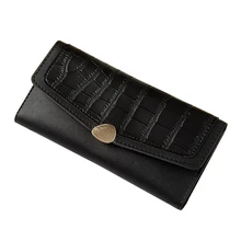 

Wallet Women Long High Quality Crocodile Pattern Female Pu Leather Coin Purses Ladies Hasp Credit Card Holder Clutch Bag