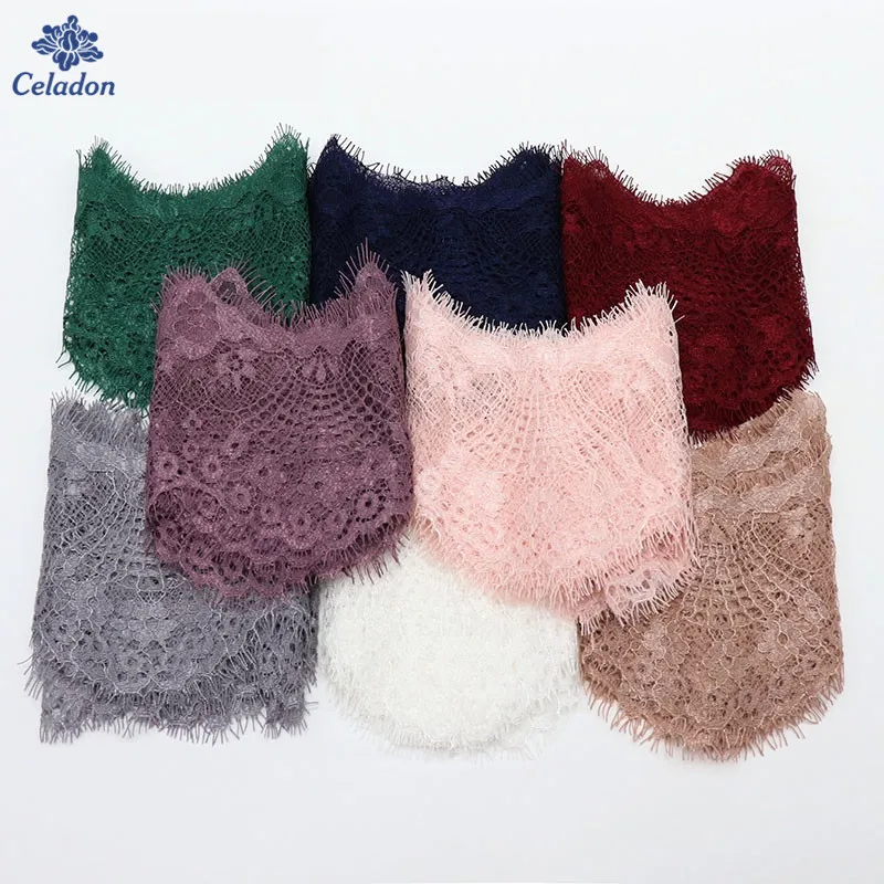 Flower Embroidered Lace Fabric Trim Ribbons DIY Sewing Handmade Materials 3Yards 14 colors option 9.5cm