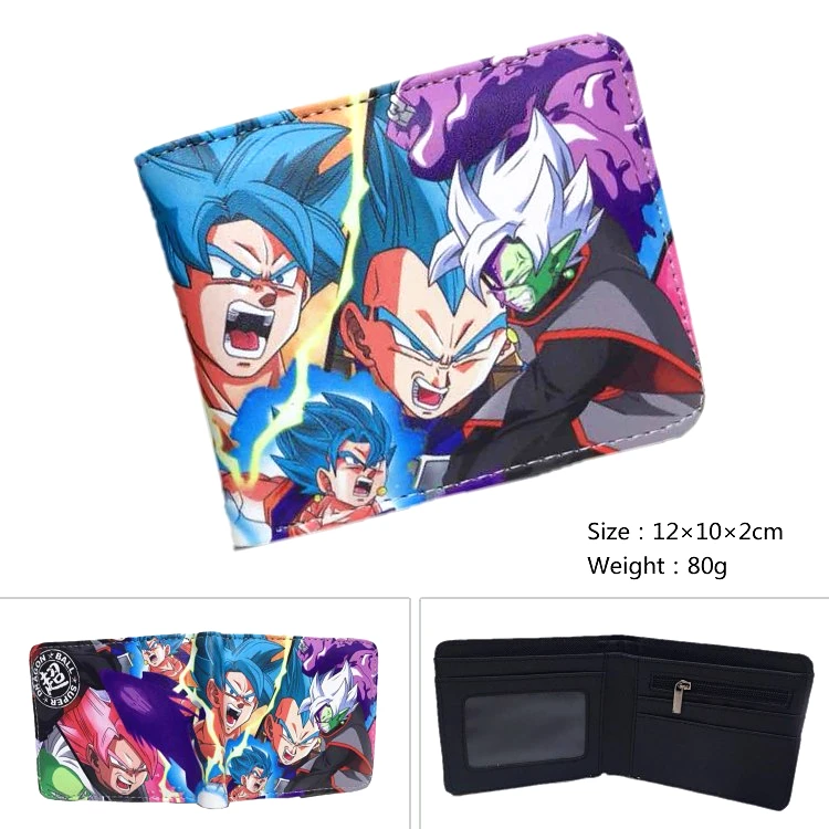 FF Аниме Dragon Ball Z кошелек Супер Saiyan Goku Vegetto PU короткий фото держатель для карт мальчики девочки молния монета кожа мультфильм кошелек подарок - Цвет: FF