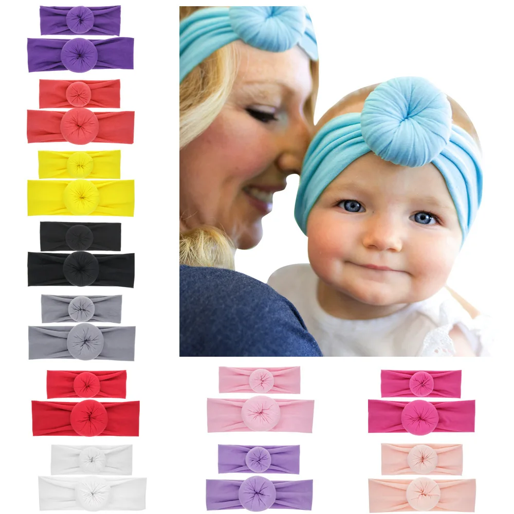 

Foreign Trade New Style Mother And Child round Ball Rabbit Eared Set Mom Children Combination Meatball Head Hairband Headband Ha