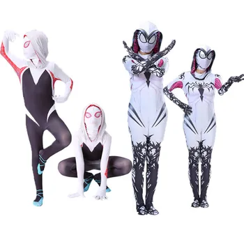 

New Spider Women Gwen Cosplay Costume Tight Venom Gwen Marvel Clothing Tights Halloween Superhero Role Play Performance Clothing