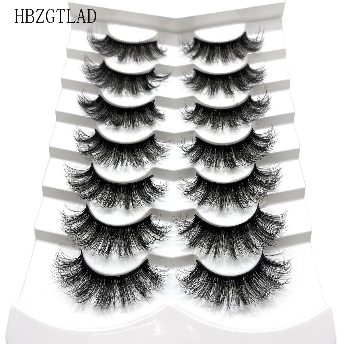 

7Pairs Fluffy 10-25mm Lashes Mink Eyelash extension Cruelty Free Eyelashes Messy Natural Long Thick False Eyelashes Extension