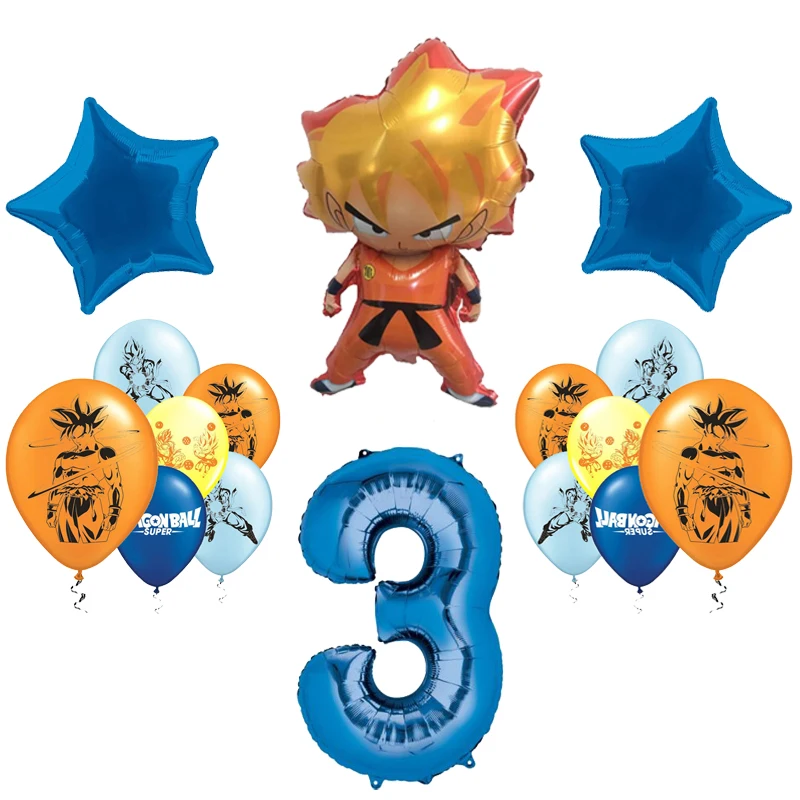 16 шт. Goku шар Dragon Ball Baallon Globos 1-й День рождения украшения для детских игрушек Супер saiyan баллон