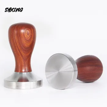 

Red Sandalwood Powder Press 49/51/58MM Espresso Coffee Powder Press Powder Hammer Compactor Threaded Flat Bottom Style
