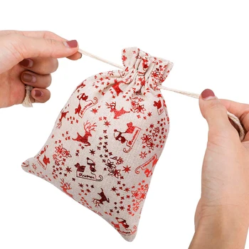 

Universal Gift bag 24Pcs Advent Christmas Calendar Filling Candy Linen Bags