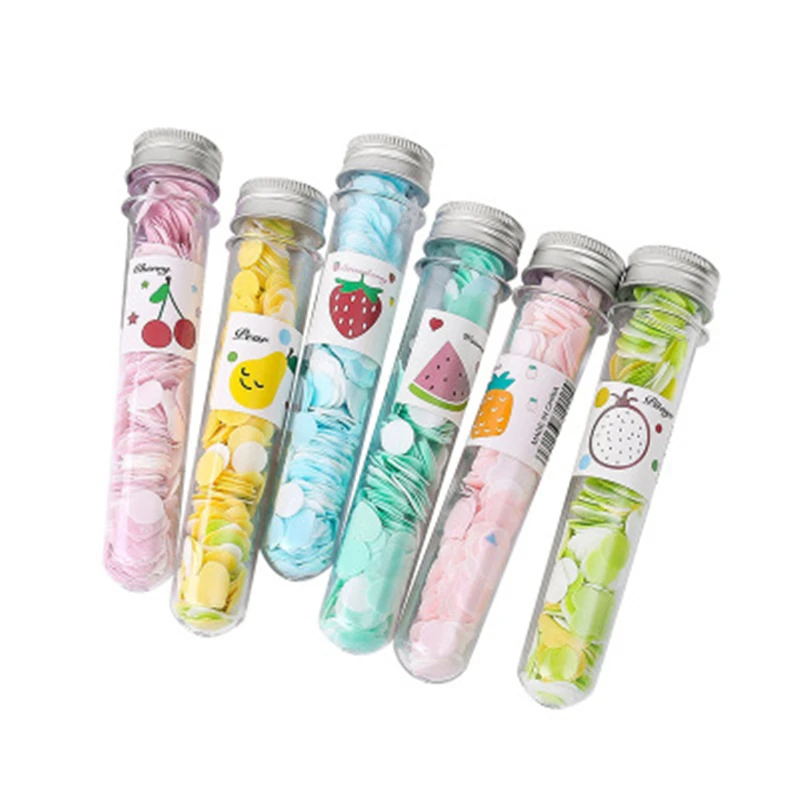 

Travel Mini Scented Soap Bath Child Hand Washing Soap Paper Tube Portable Petal Fruit Soap Flower Paper For Random Colors