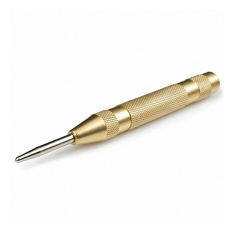 MYERZI Sharp Handy New 5 Automatic Center Pin Punch Spring Loaded Marking Starting Hole Tool Gold MYERZI Sharp Handy New 5 Automatic Center Pin Punch Spring Loaded Marking Starting Hole Tool Gold