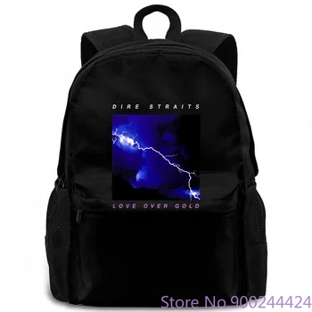 

Dire StraitLove Over Gold black poster all s S...5 Novelty Cool women men backpack laptop travel school adult student