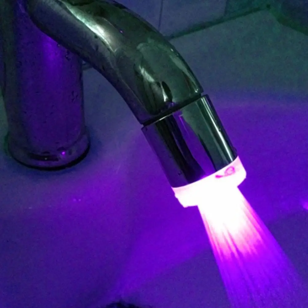 СВЕТОДИОДНЫЙ световой кран сопло RGB цветной мигающий температурный кран аэратор для смесителя экономия кухонные аксессуары для ванной комнаты