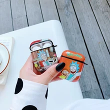 Мультяшный Рик и Морти, беспроводные Bluetooth наушники, милый чехол для Apple AirPods, чехол для зарядки, чехол для наушников