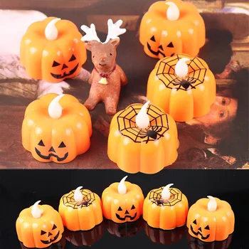 

1PC Battery Operated Halloween Pumpkin Light Flickering LED Light Flameless Candle Special Party Garden Home Decoration^5