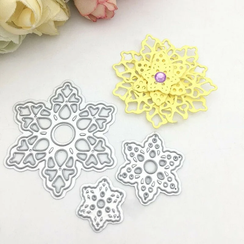 3D 꽃 금속 DIY Scrapbooking 앨범에 대 한 죽을 스텐실 장식 엠보싱 수 제 종이 카드 선물