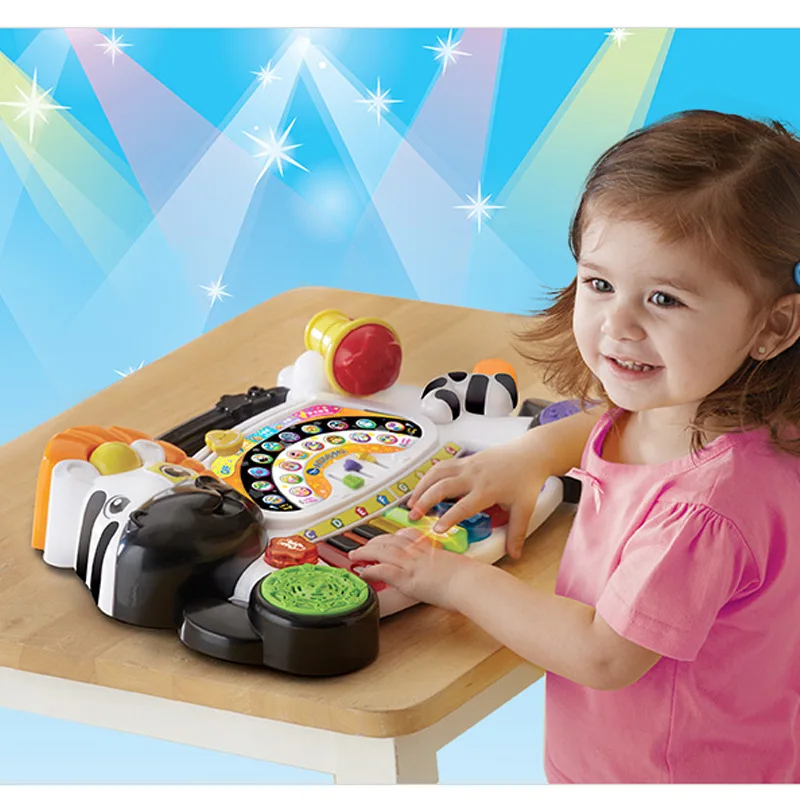 

VTech Vtech Small Zebra Electronic Keyboard CHILDREN'S Electronic Keyboard Toy with Microphone Children Early Education Toy