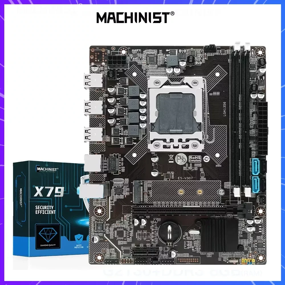 MACHINIST-Conjunto de placa base X79 LGA 1356 con procesador Xeon E5 2420, CPU de 16GB(2x8GB), memoria RAM DDR3 ECC M.2 NVME X79-V304 - Imagen 6