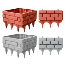 

4PCS Garden Edging Border Stones Effect Fence Garden Landscape Edging Outdoor Brick Stone Gate Lawn Edging 44x32cm / 17 X 125