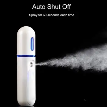 

USB Rechargeable Portable Face Spray Bottle 14*3cm Humidifier Facial Steamer Hydrating Skin Nebulizer Face Care Beauty Tools