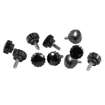 

Practical Boutique 10-Piece M4x10mm Threaded Knurled Thumbscrew Grip Knobs Thumb Screw for Machinery Latche
