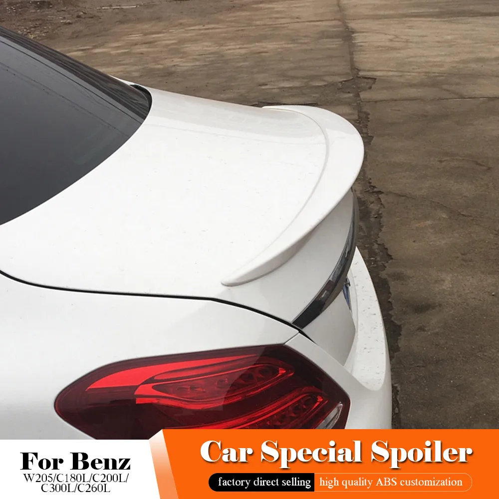 Спойлер для Mercedes W205 C180L C200L C300L C260L 2015 2019 АБС пластик задний спойлер на крыло крышу