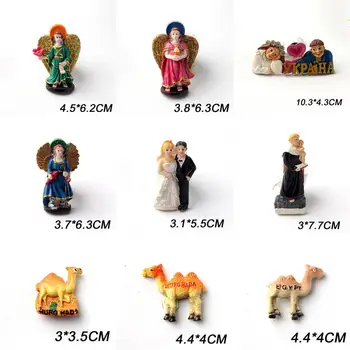 

Resin Fridge Magnet Virgin Mary CAMEL Souvenir Magnetic Sticker Craft Home Decor